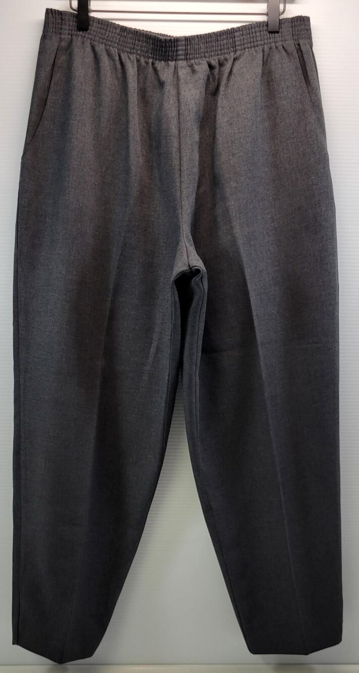 Laura Tyler 16P Woman Gray Polyester Pants Elastic Waist